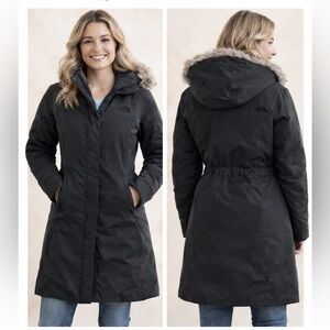 The North Face Black Down Parka Coat | Faux Fur Hood | Women’s Medium